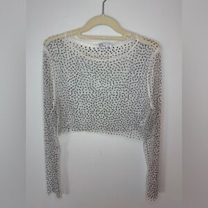 Hot Delicious Embellished Rhinestone Crop Top – Excellent Condition - Size Large